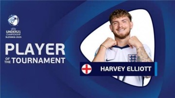 6场轰5球率队夺冠!利物浦中场埃利奥特当选本届欧青赛最佳球员