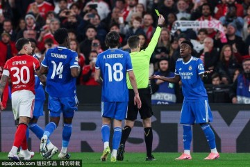 组图：欧冠皇马1-0本菲卡 小熊破门染黄+遭歧视罢赛