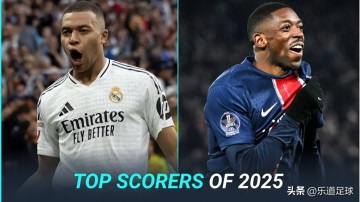 2025年欧洲十大射手榜:姆巴佩领跑,凯恩、哲凯赖什紧追