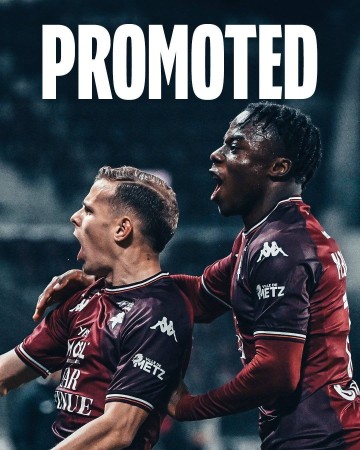 法甲升降级附加赛梅斯两回合4-2掀翻兰斯,时隔2年重返法甲联赛