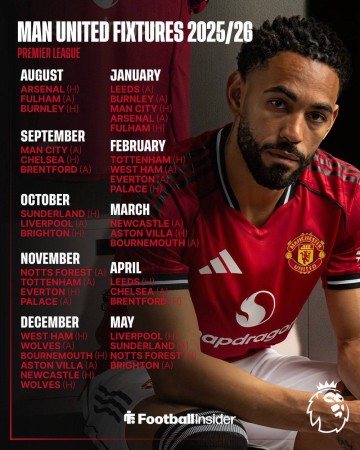 曼联新赛季英超赛程公布，首轮主场战阿森纳！阿莫林遭遇魔鬼开局