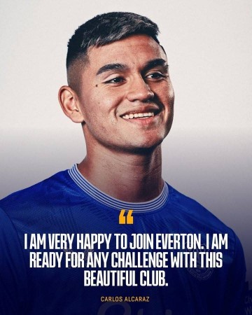 官方：埃弗顿买断阿尔卡拉斯&签约2年，据悉费用1500万欧+300万欧