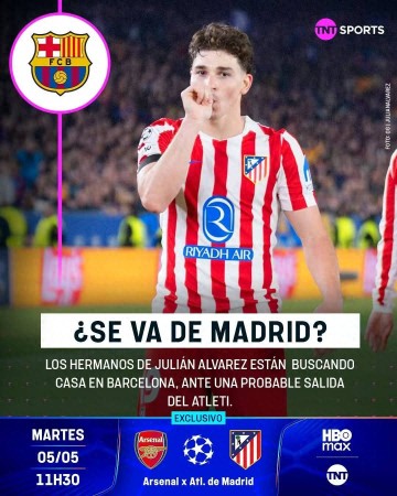 接班莱万！阿尔瓦雷斯家人已在巴塞罗那找房 球员有望转投巴萨