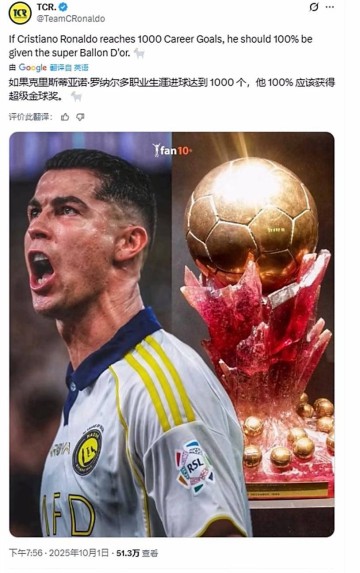 C罗的金球奖嫉妒与粉丝追逐超级金球奖