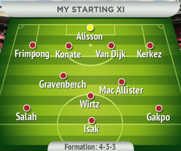 英超大结局?媒体列利物浦首发 萨拉赫+维尔茨+伊萨克